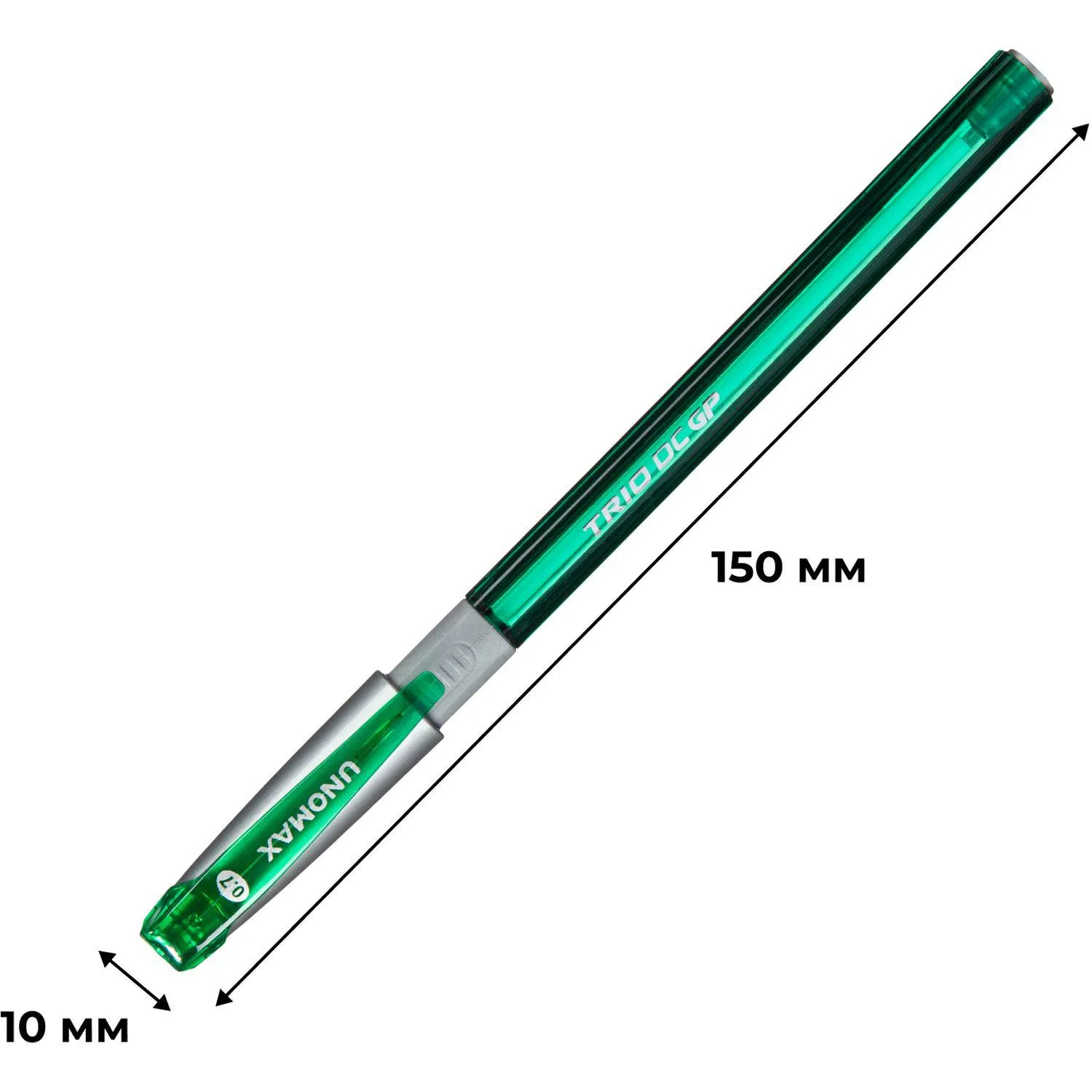 Ручка Unomax Trio DC GP зеленая 0.7/0.5 мм Visco Fluid Ink Santoprin - Image 6