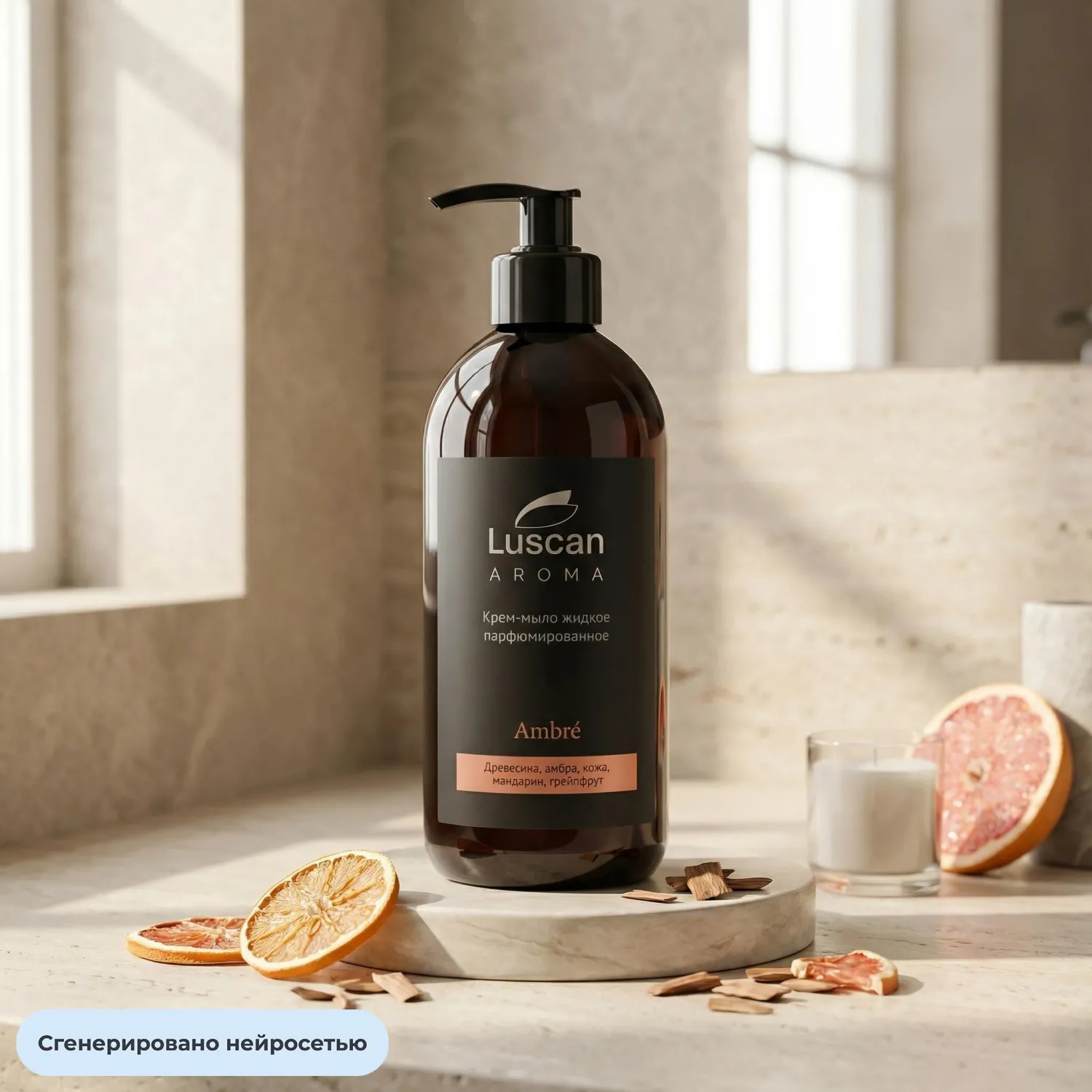 Крем-мыло Luscan Aroma Ambre 450 мл - Image 5