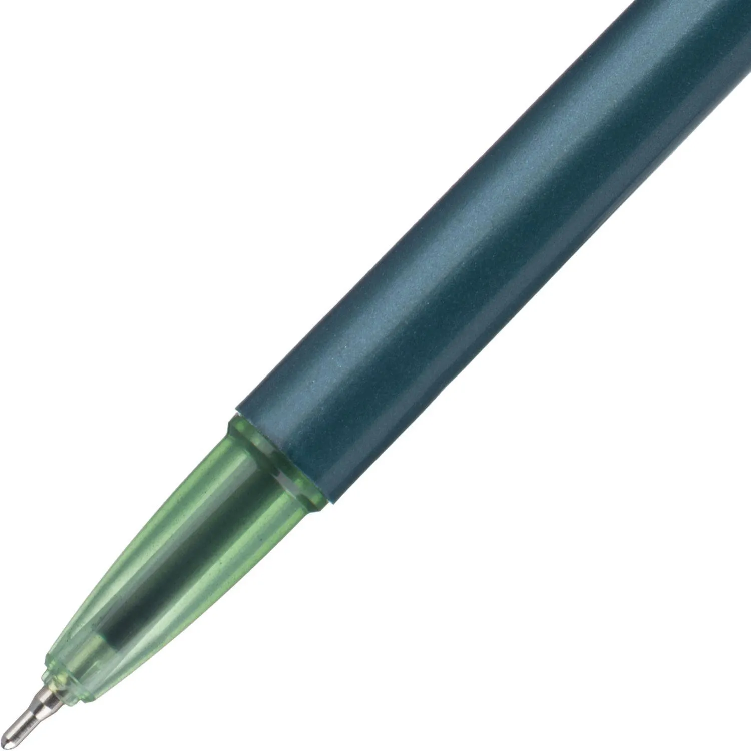 Шариковая ручка Unomax Eeco зелёная 0.5 мм Visco Fluid Ink, одноразовая - Image 3