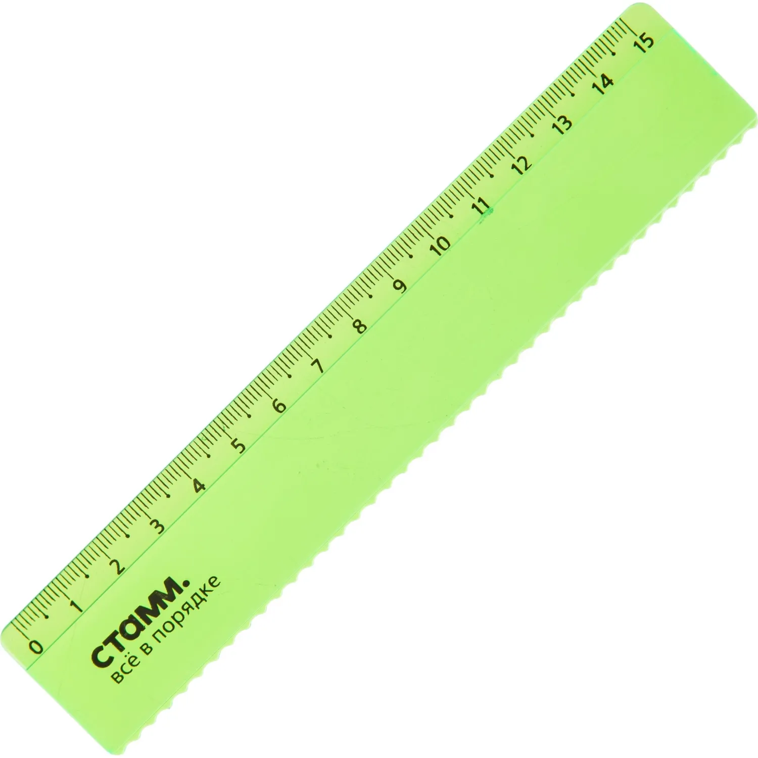 Линейка Стамм Neon Cristal 15 см пластиковая волнистый край - Image 4