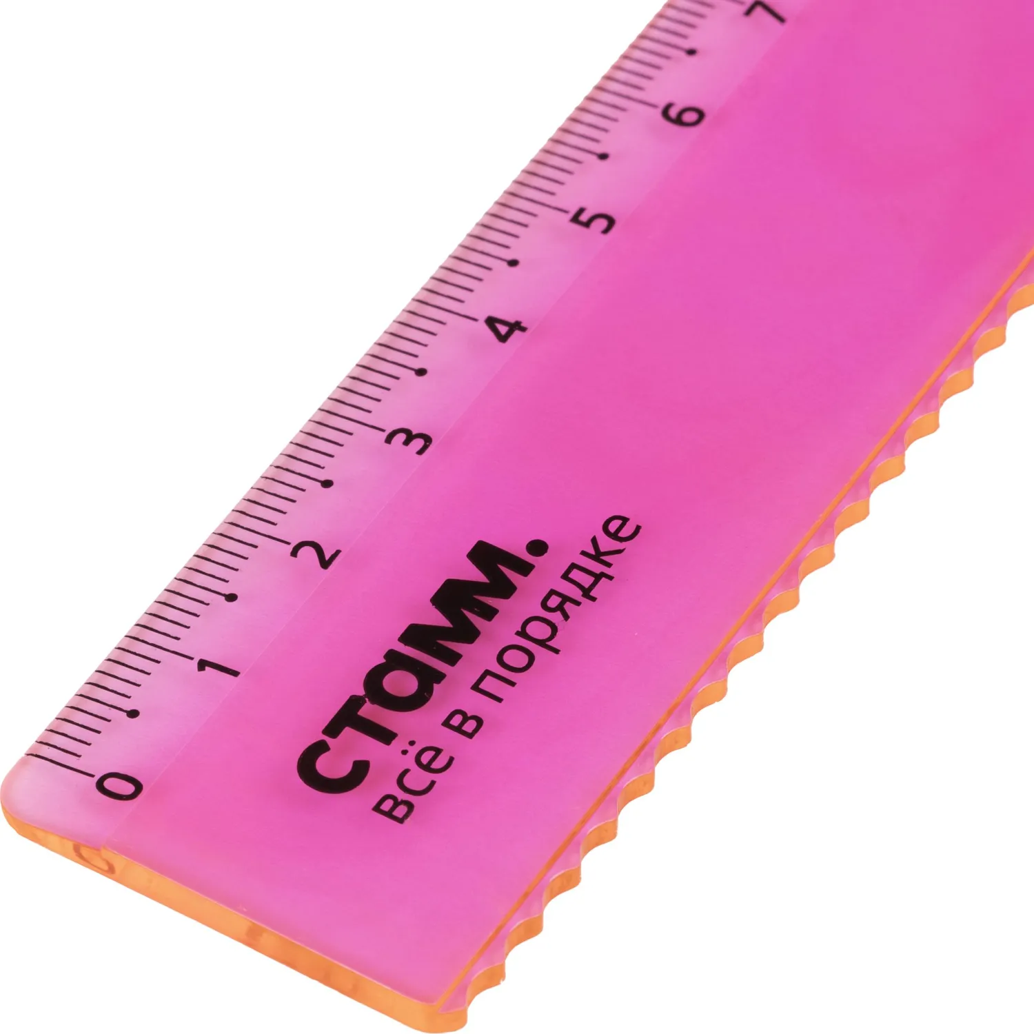 Линейка Стамм Neon Cristal 15 см пластиковая волнистый край - Image 10