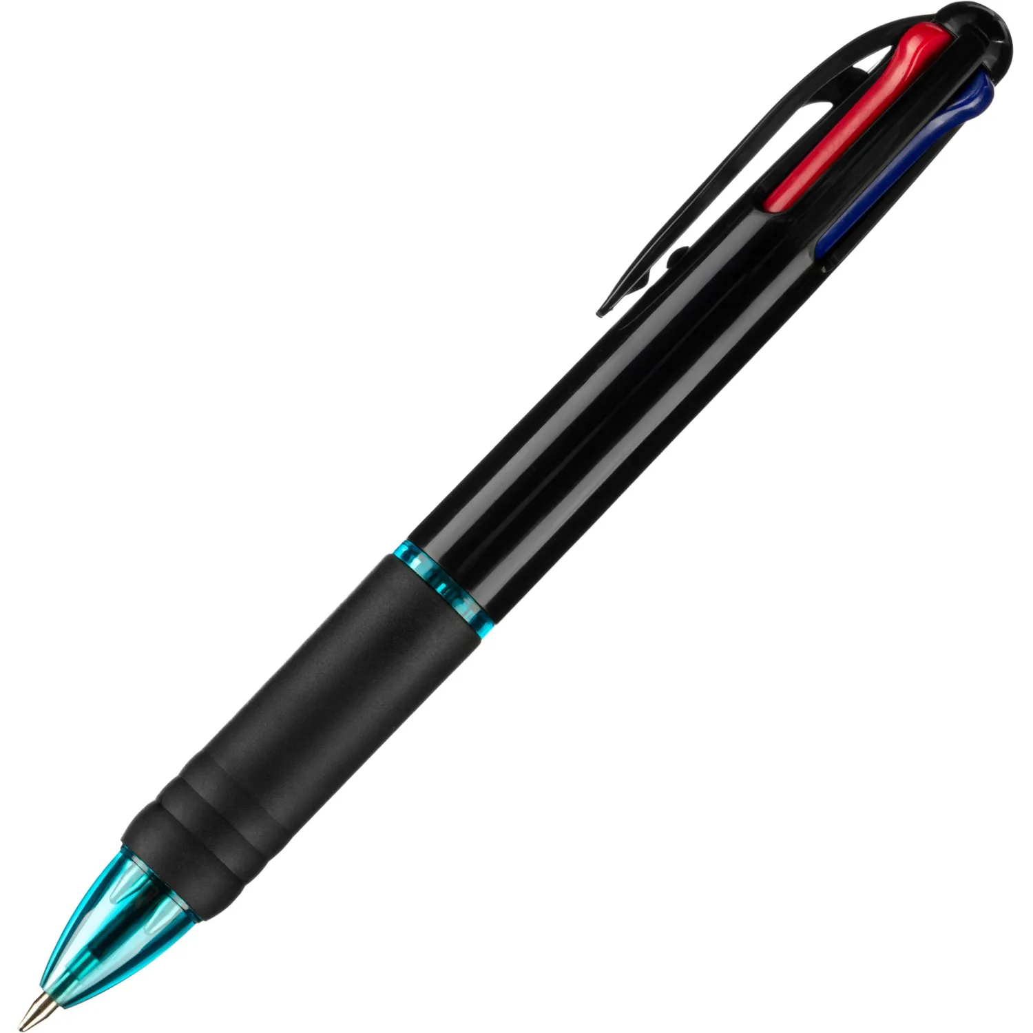 Многостержневая ручка Attache Luminate 4 цвета (синий/черный/красный/зеленый), автоматический переключатель, линия 0,7 мм, тонкий прорезиненный захват - Image 5