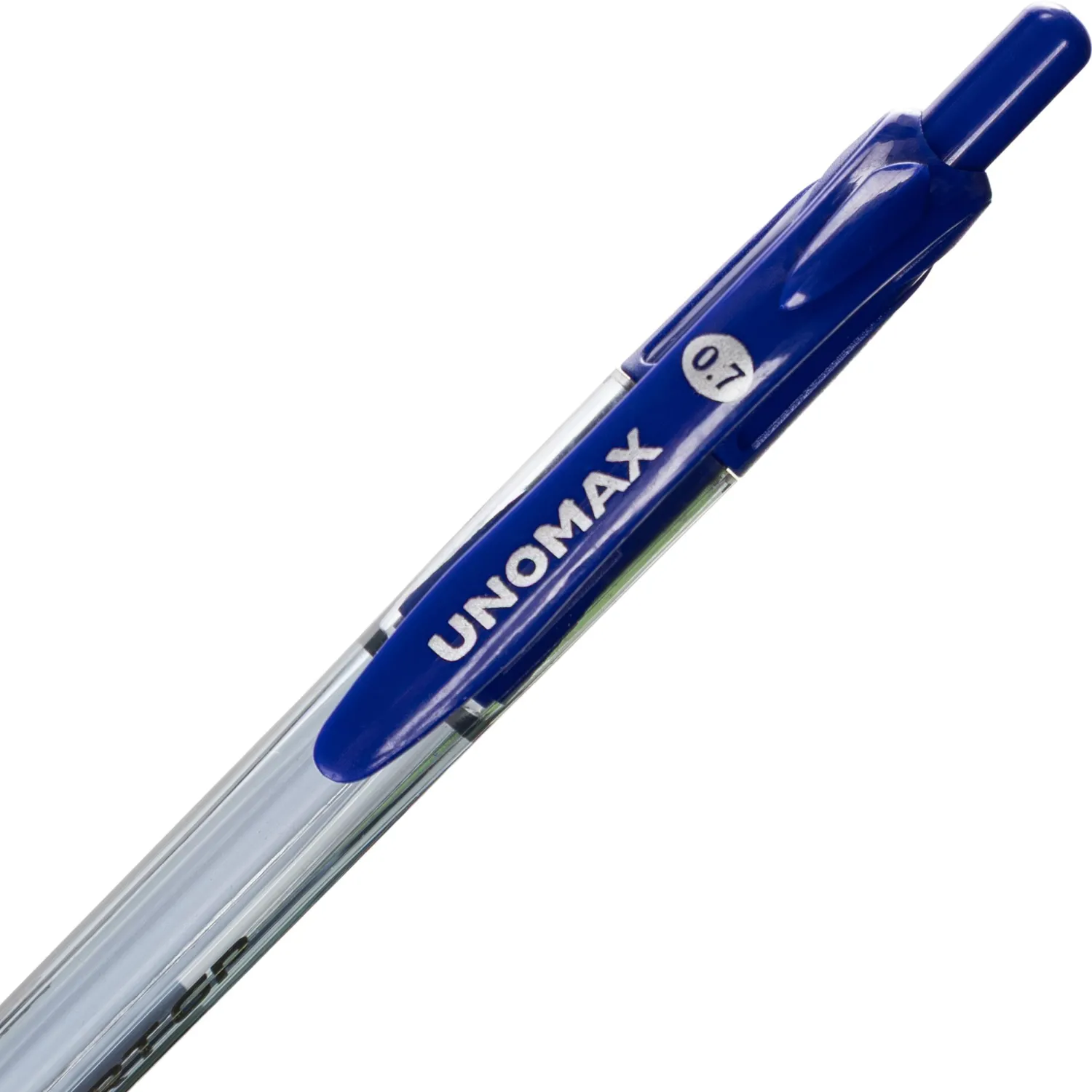 Ручка автоматическая Unomax Glide Trio RT GP Steel синяя 0.7/0.5мм Visco Fluid Ink Santoprin - Image 4