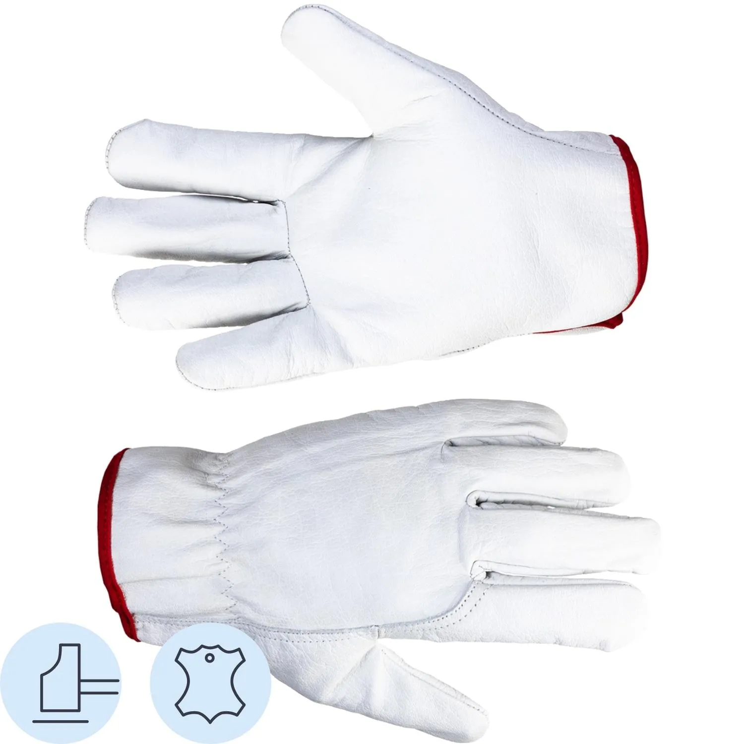 Перчатки рабочие защитные Jeta Safety Smithcraft кожаные белые (размер 9 (L), JLE421)
