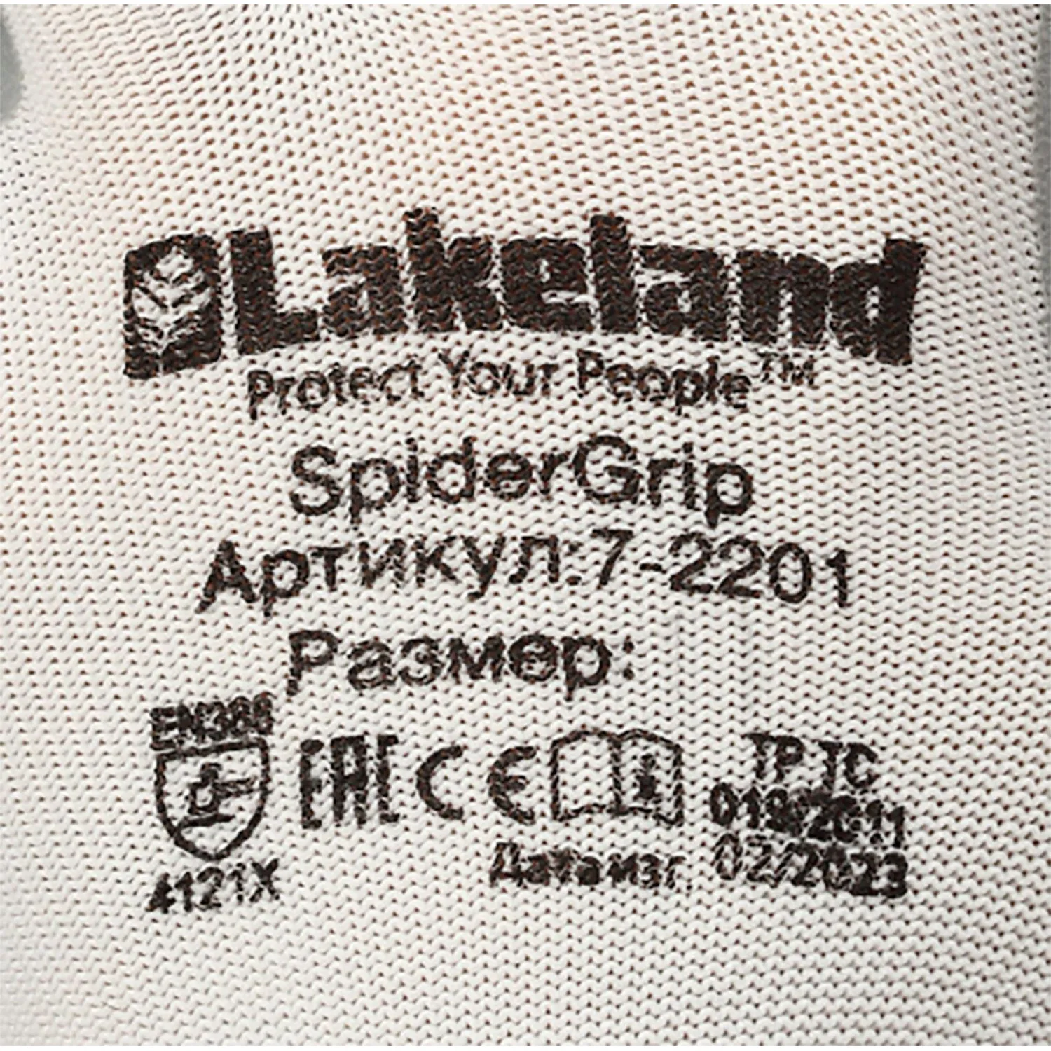 Перчатки рабочие защитные Lakeland SpiderGrip 7-2201 полиэфирные с нитриловым покрытием бело-серые (13 класс, размер L, 5 пар в упаковке, 2201) - Image 6