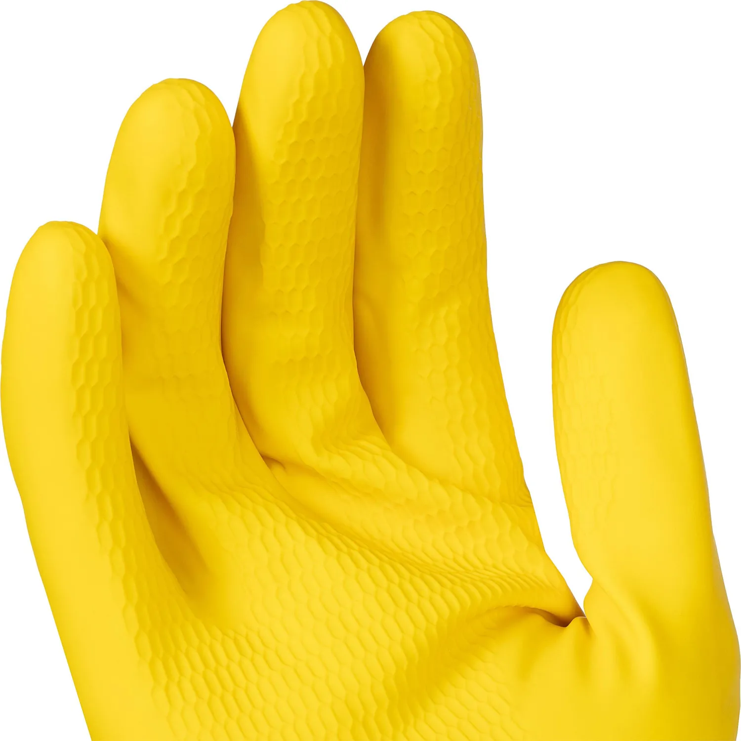 Перчатки латексные Vileda Professional MultiPurpose с хлопковым напылением желтые (размер 7.5-8, M, 174372) - Image 2