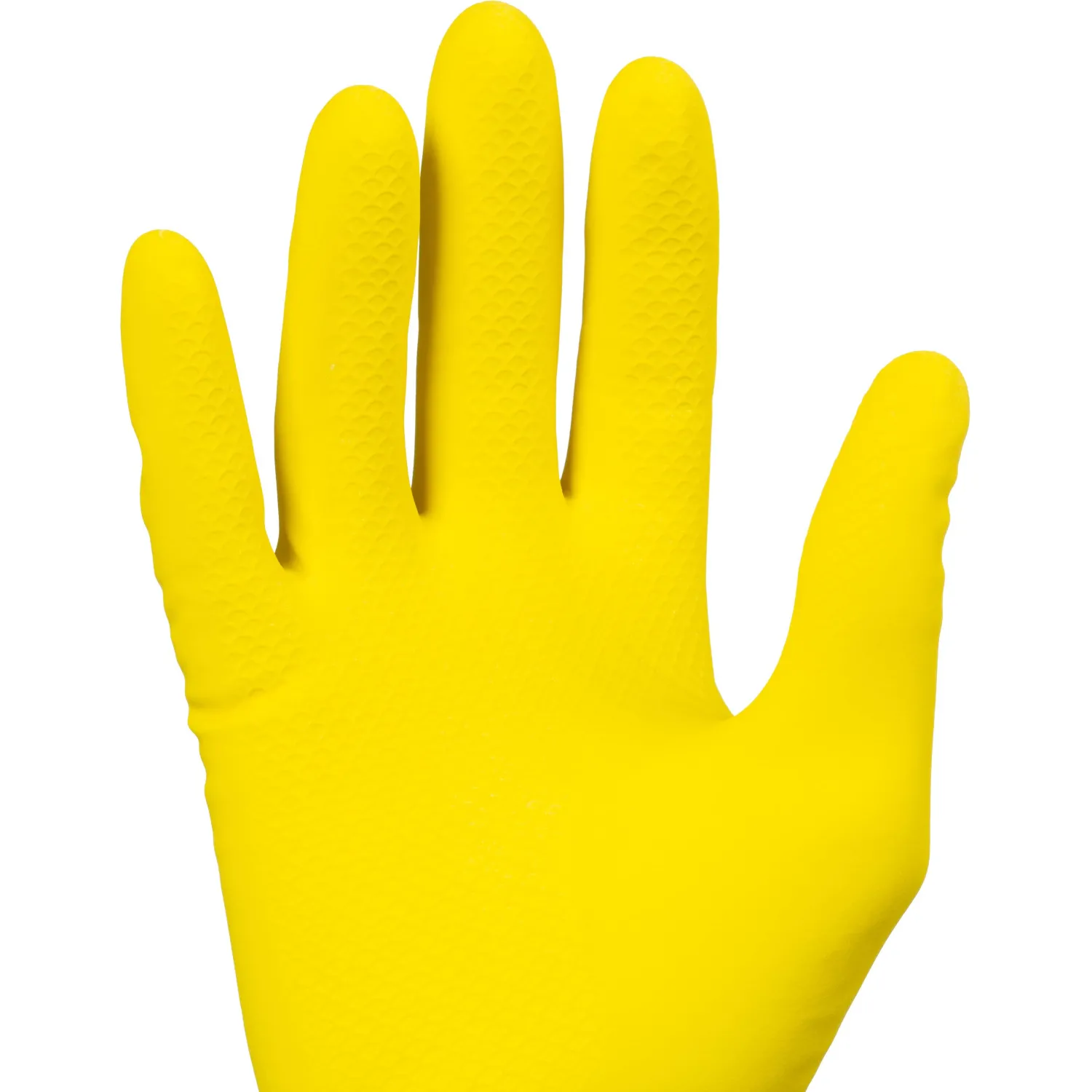 Перчатки латексные Lotus Lux с хлопковым напылением жёлтые (размер 8, M, 12 пар в упаковке) - Image 5