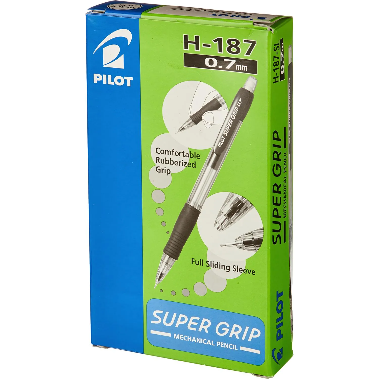 Карандаш механический чёрный Pilot H-187 0.7 мм с ластиком - Image 6