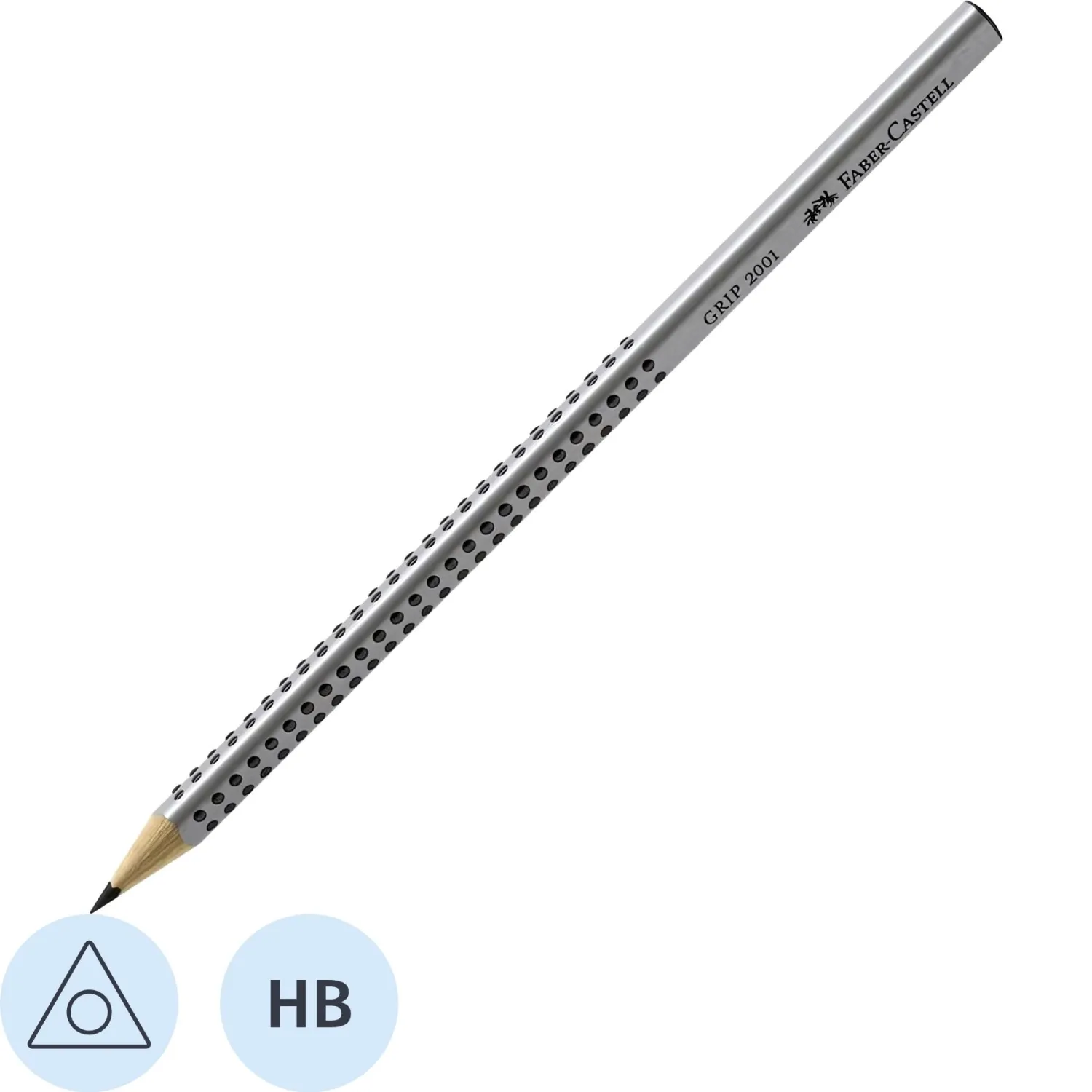 Карандаш чернографитный HB Faber-Castell Grip 2001 заточённый трёхгранный