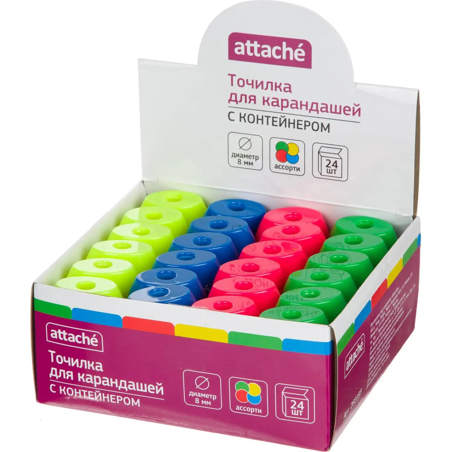 Точилка для карандашей Attache пластиковая с контейнером - Image 7