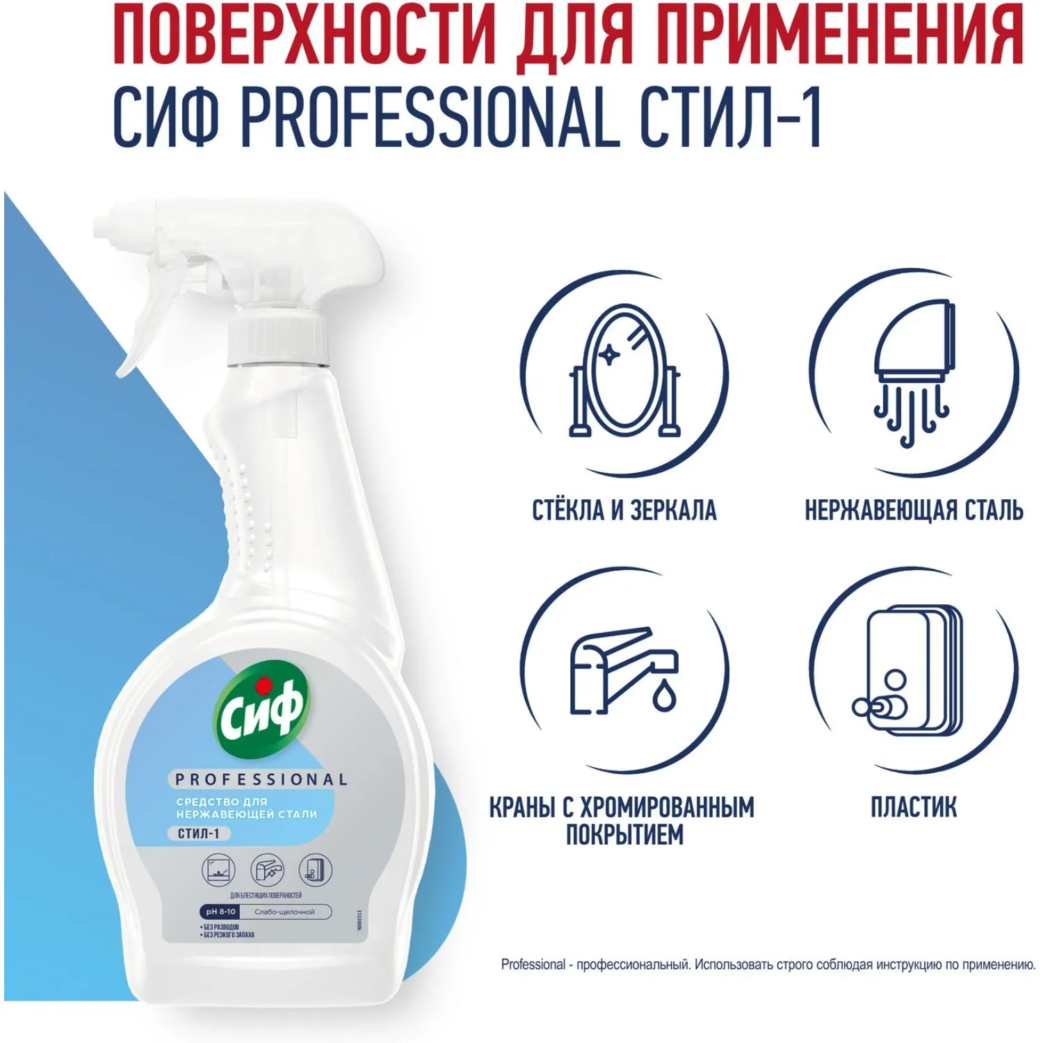 Чистящее средство для нержавеющей стали СТИЛ-1 0.5 л спрей - Image 5