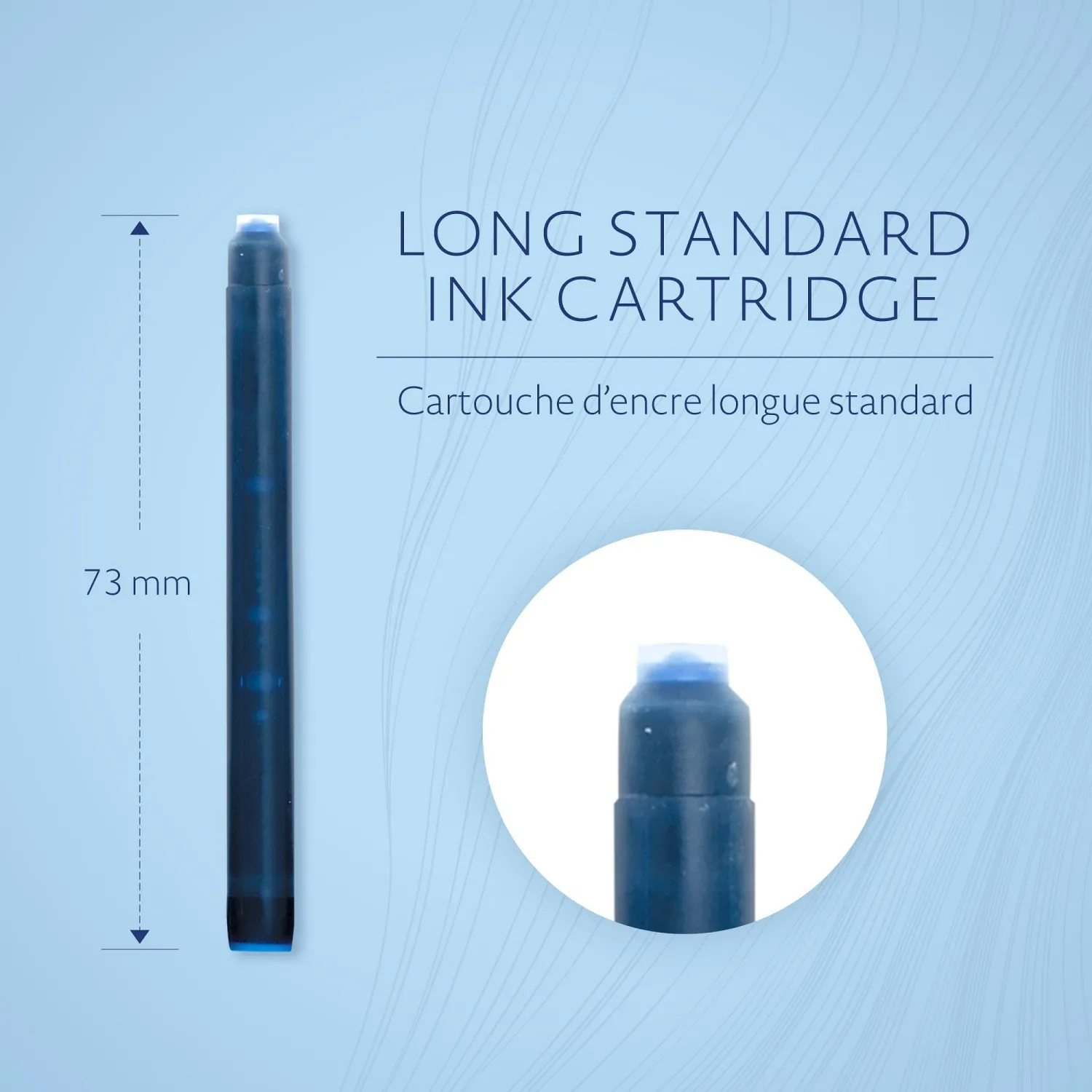Картриджи чернильные для перьевой ручки Waterman Cartridge Size Standard синий (8 штук в упаковке, артикул производителя S0110860) - Image 5