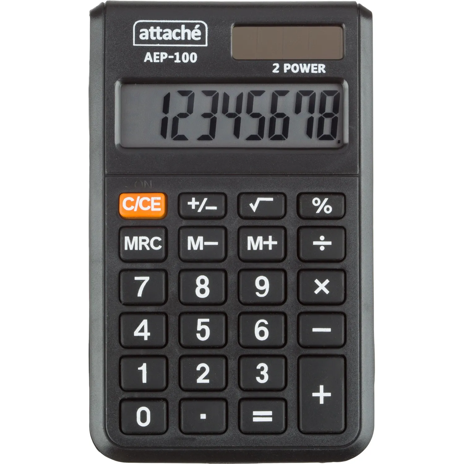 Калькулятор карманный Attache AEP-100 8-разрядный чёрный 98x60x9.5 мм