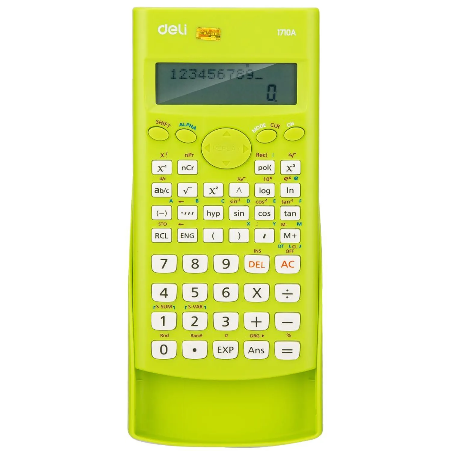 Калькулятор научный Deli E1710A 10+2-разрядный 240 функций 162x84x19 мм (зелёный, подходит для ЕГЭ) - Image 2