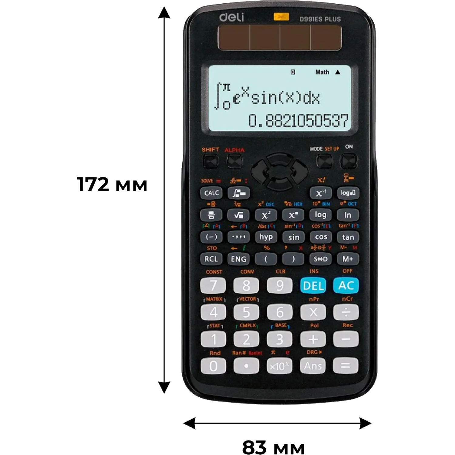 Калькулятор научный Deli ED991ES 12-разрядный 417 функций 172x83x18 мм (подходит для ЕГЭ) - Image 2