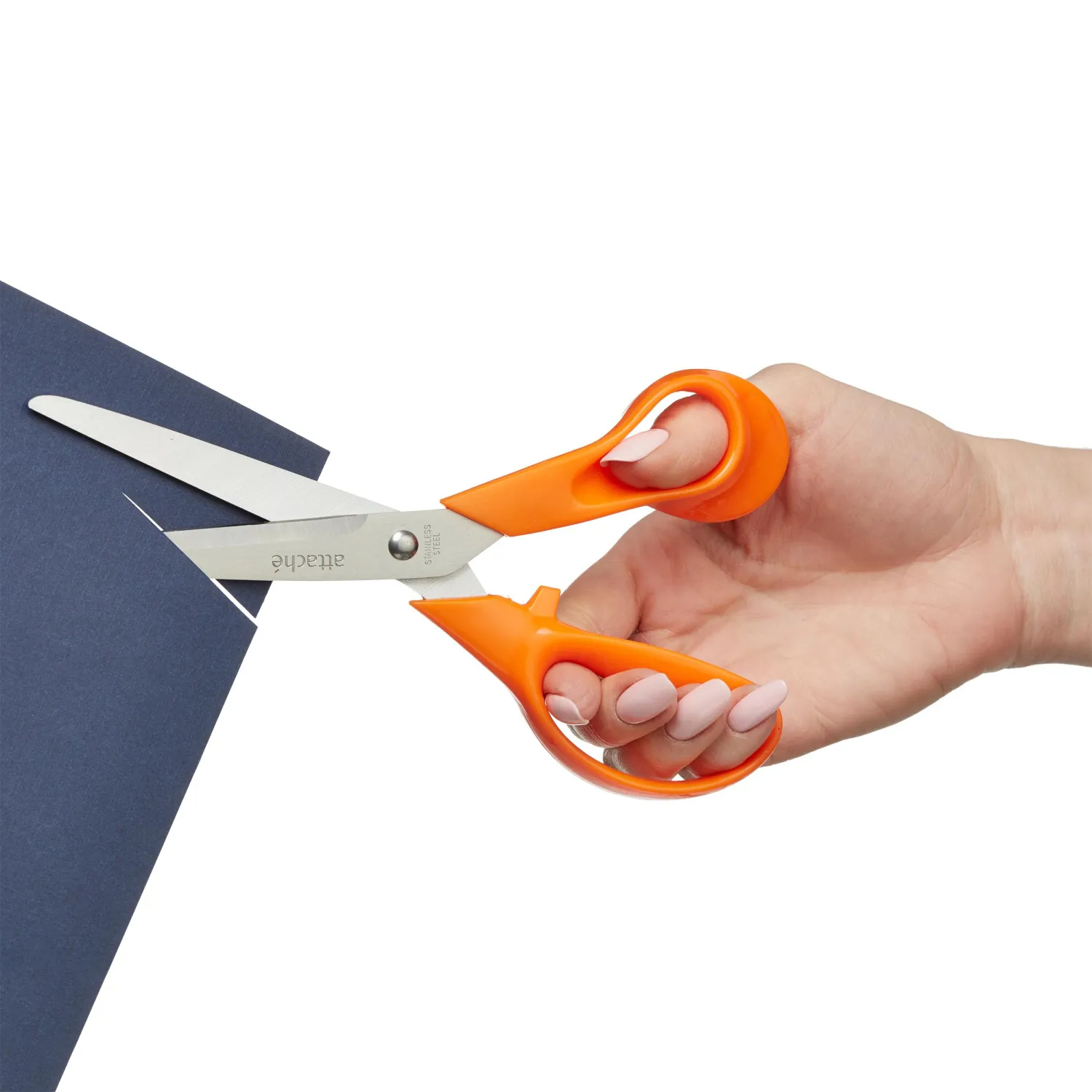 Ножницы Attache Orange 203 мм эргономические пластиковые ручки оранжевого цвета - Image 7