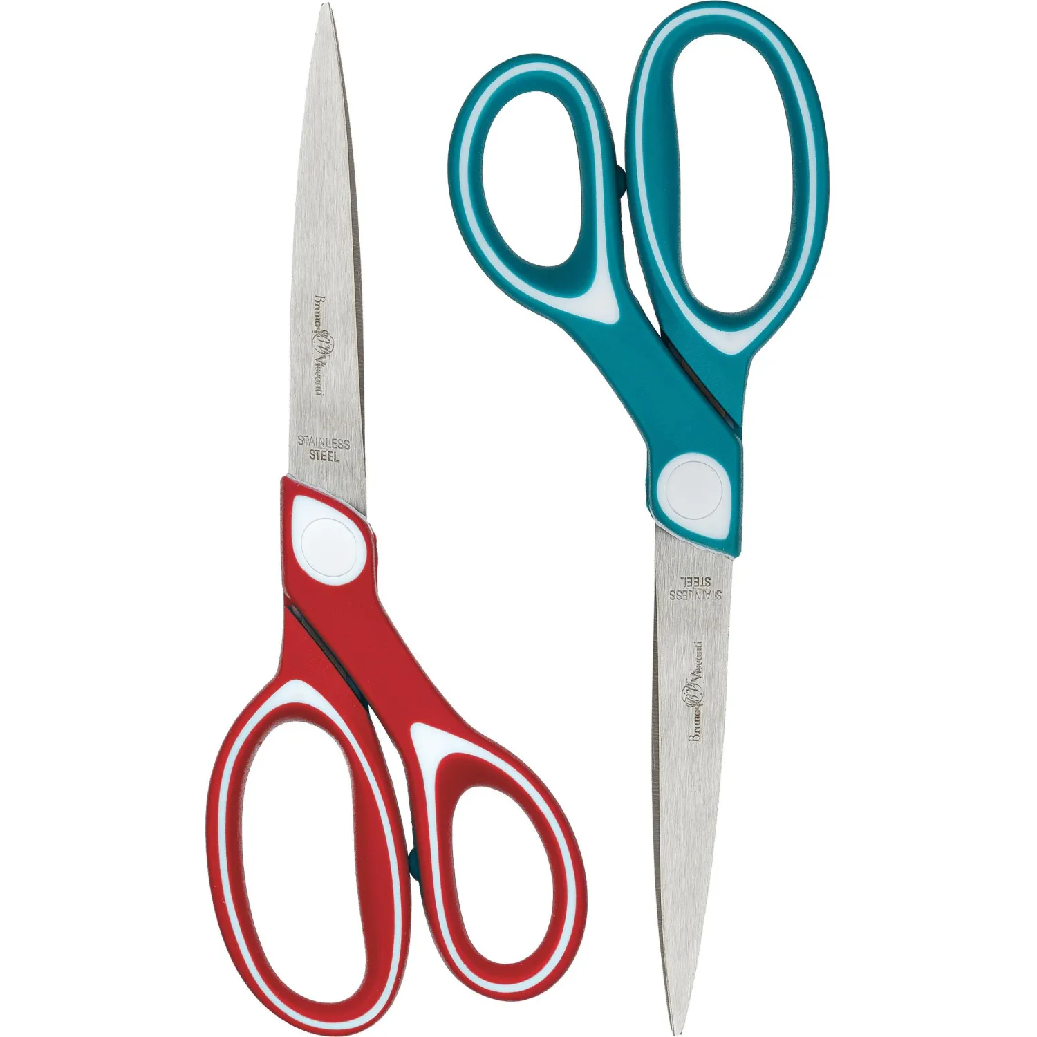 Ножницы Bruno Visconti Ladycut 205 мм эргономические пластиковые с резиновыми вставками ручки - Image 2