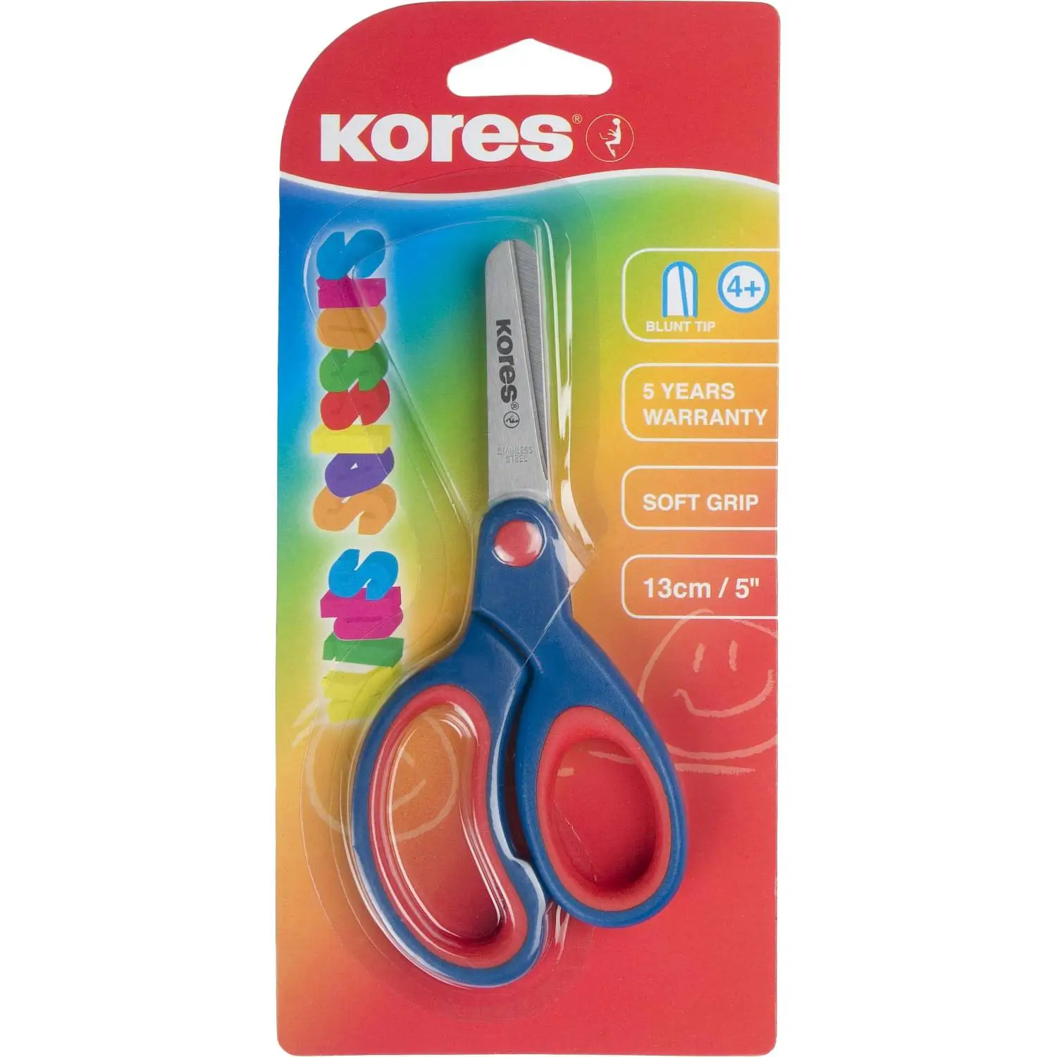 Ножницы детские Kores Softgrip 130 мм эргономические пластиковые ручки - Image 9