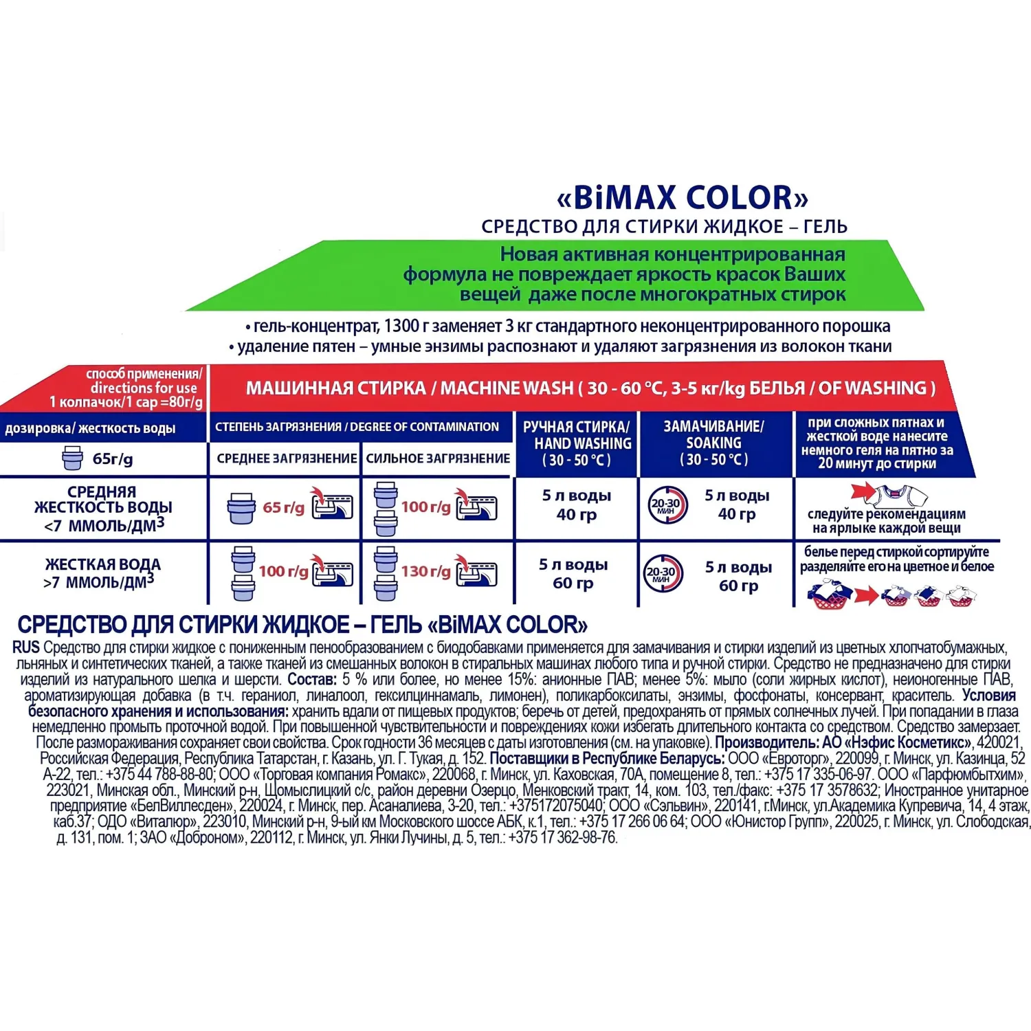 Гель для стирки Color для цветного белья 1.3 кг - Image 3