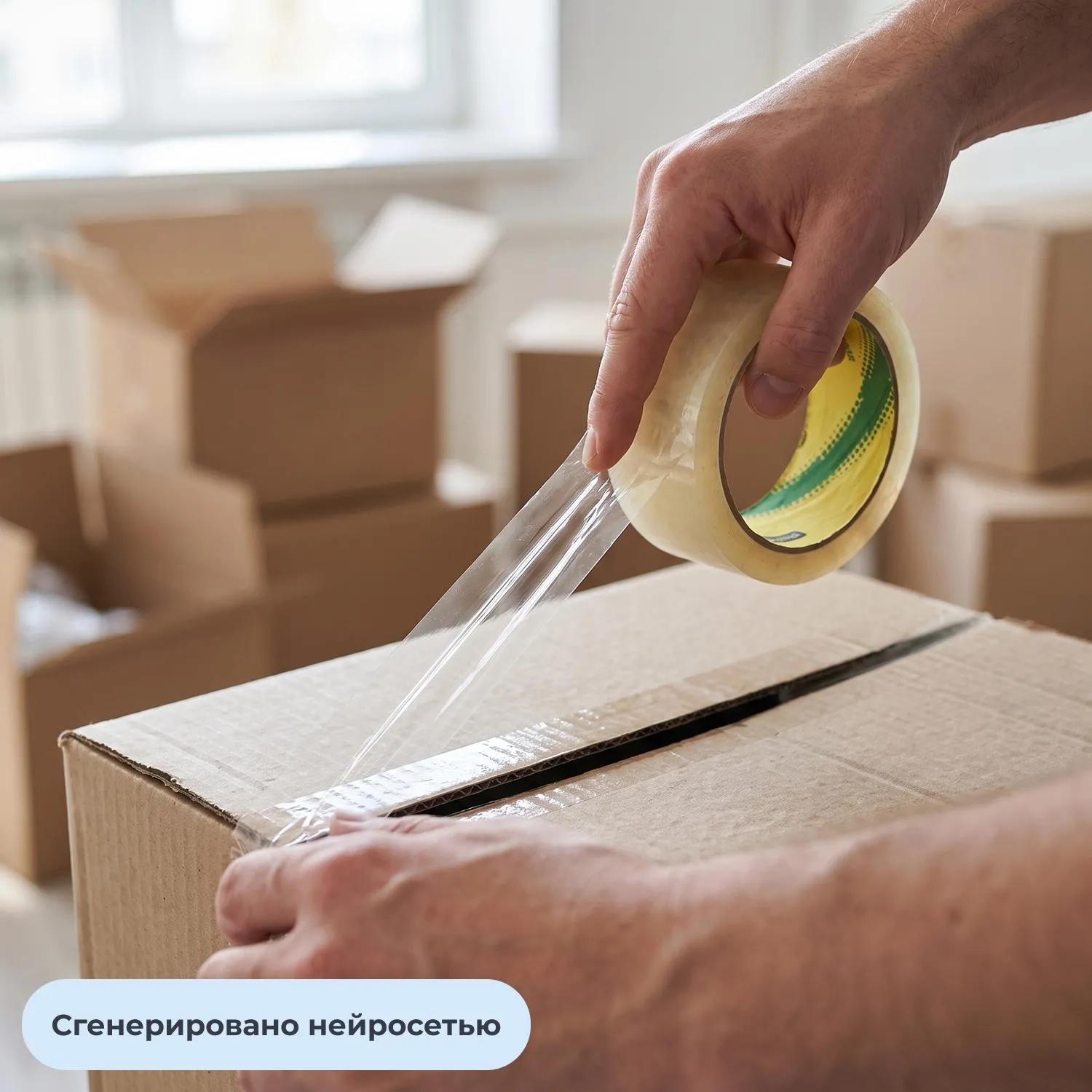 Клейкая лента односторонняя упаковочная Attache Selection 50 мм x 66 м 48 мкм прозрачная бесшумная - Image 2
