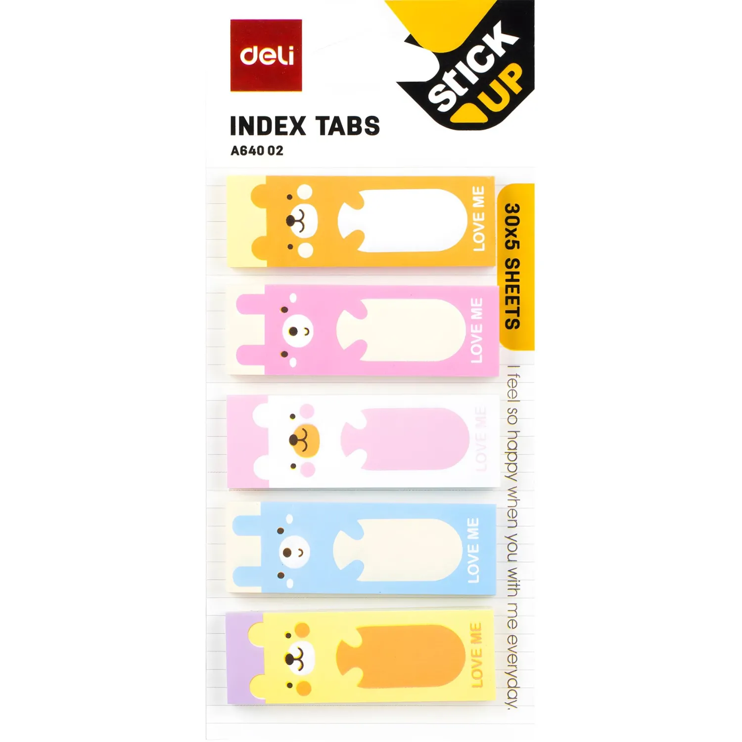 Клейкие закладки DELI 15 мм, яркие для текста и документов - Image 2