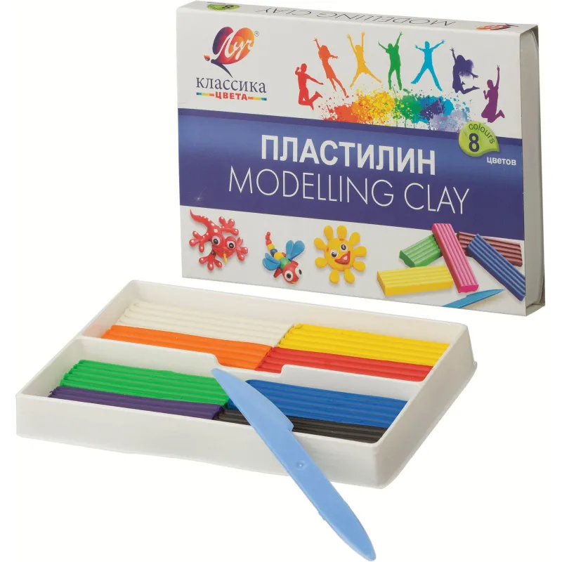 Пластилин классический Луч Классика 8 цветов 160 грамм - Image 2