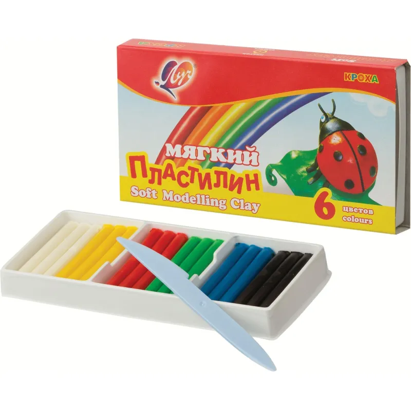 Пластилин восковой Луч Кроха 6 цветов 99 грамм - Image 4