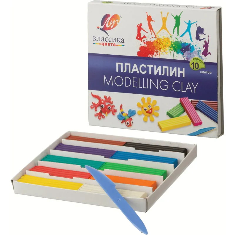 Пластилин классический Луч Классика 10 цветов 200 грамм (7С 304-08) - Image 2