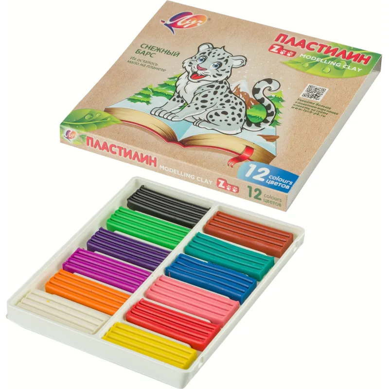 Пластилин классический Луч Zoo 12 цветов 180 грамм - Image 2