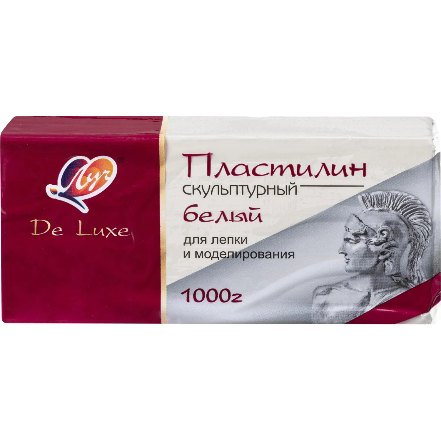 Пластилин скульптурный твёрдый Луч De Luxe белый 1000 грамм - Image 2