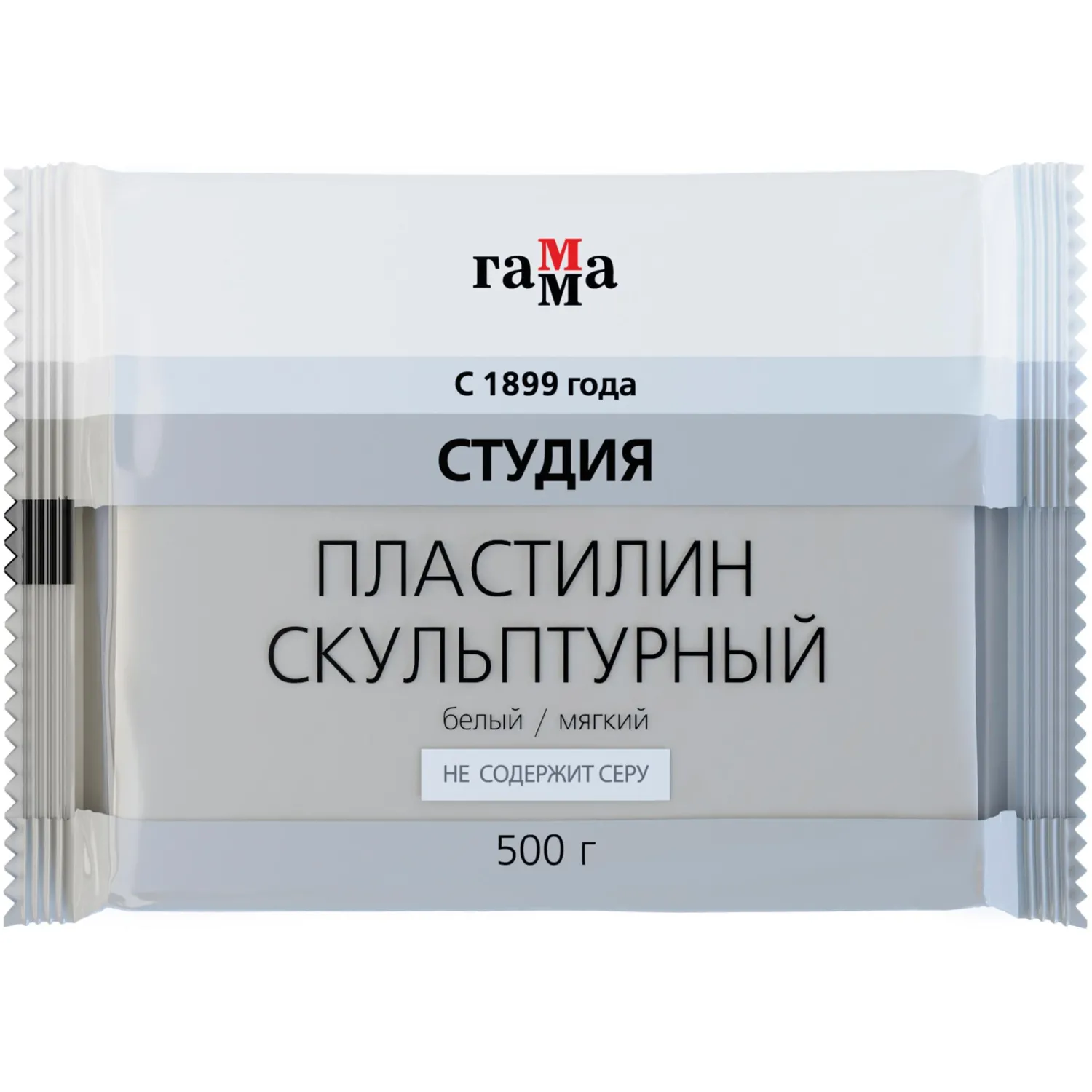 Пластилин скульптурный Гамма Студия белый 500 г мягкий