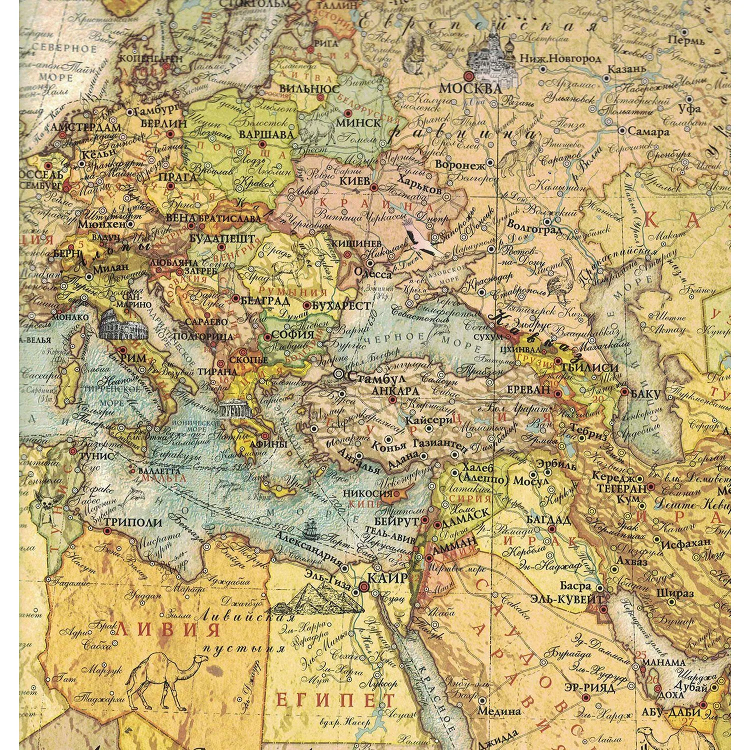 Карта мира политическая 1:22 000 000 настенная 154x107 см - Image 3