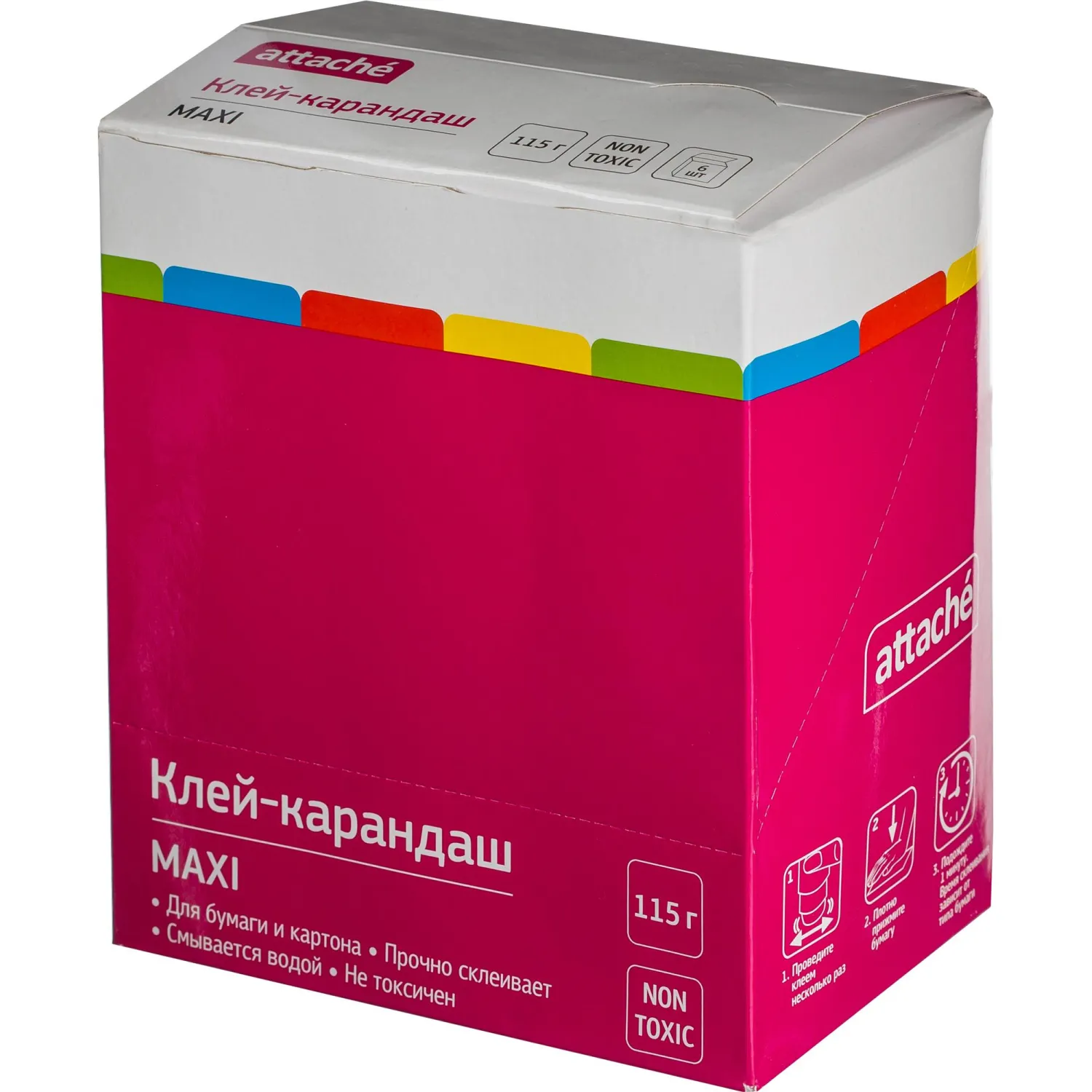 клей-карандаш Attache бесцветный для бумаги и картона - Image 8