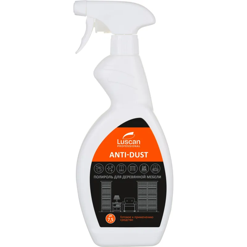 Очиститель-полироль для деревянной мебели Anti-dust 500 мл (готовое к применению средство)