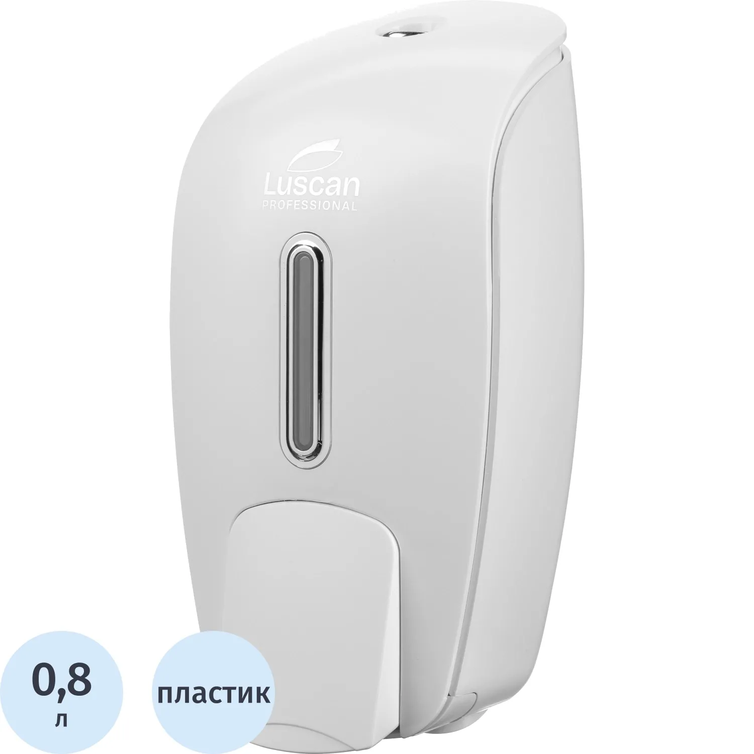 Дозатор (диспенсер) для жидкого мыла Etalon пластик белый 0.8 л