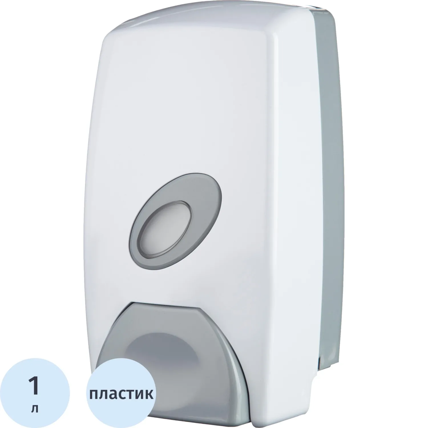 Дозатор (диспенсер) для жидкого мыла пластик белый 1 л (M-6201)