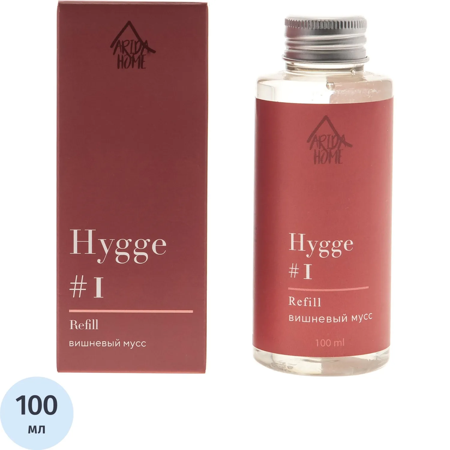 Наполнитель (рефил) для ароматизатора Arida Home Hygge 1 Вишнёвый мусс 100 мл