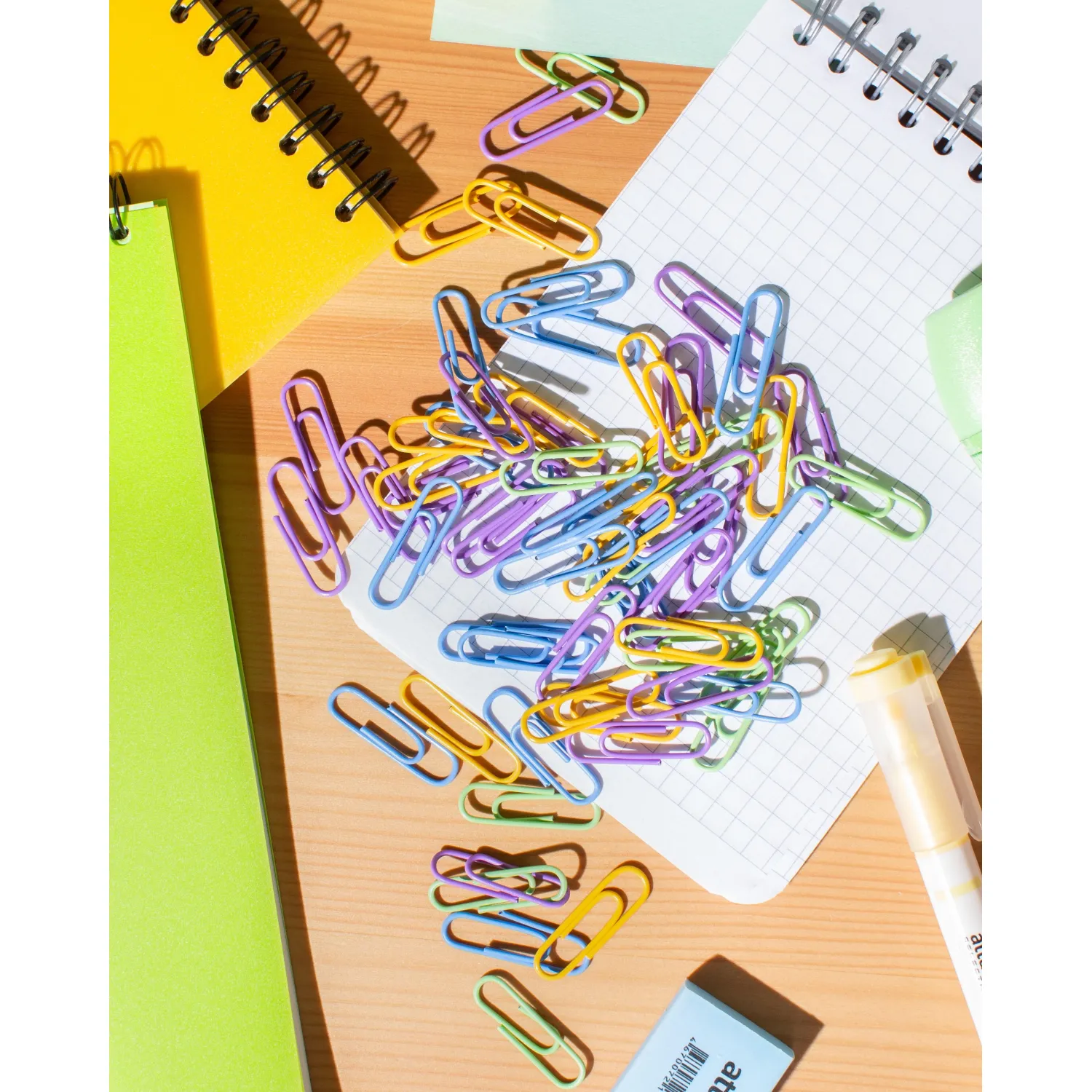 скрепки Attache Bright Colours 28 мм, разноцветные металлические, 100 шт/упаковка - Image 6