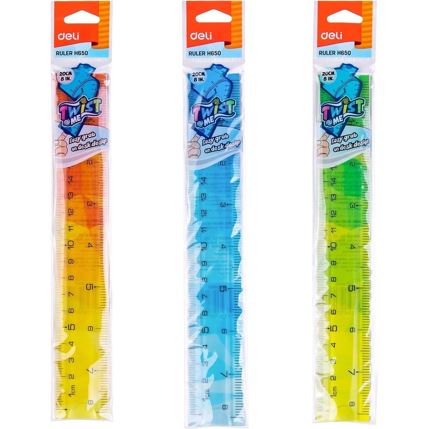 Линейка Deli 20 см пластиковая гибкая - Image 6
