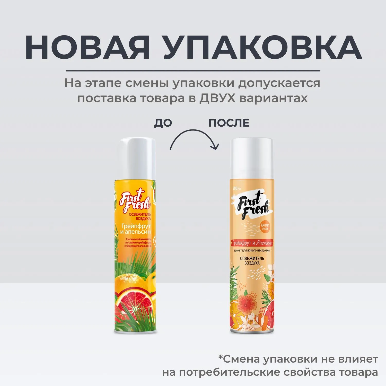 Освежитель воздуха First Fresh Грейпфрут и апельсин 300 мл - Image 2