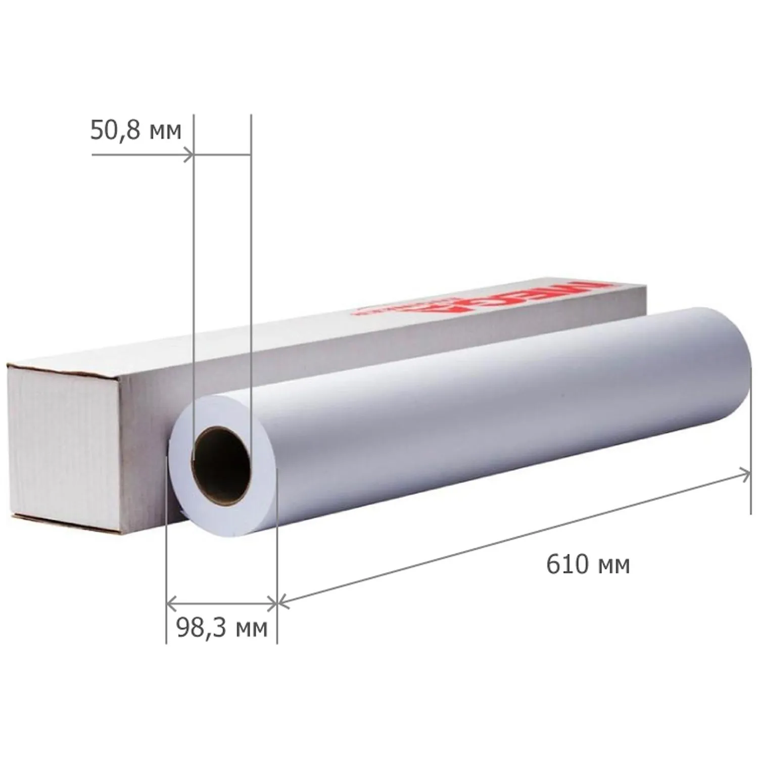 Бумага широкоформатная ProMega engineer Bright white 610 мм (рулон А1+, 45 м, белизна 169%) - Image 3