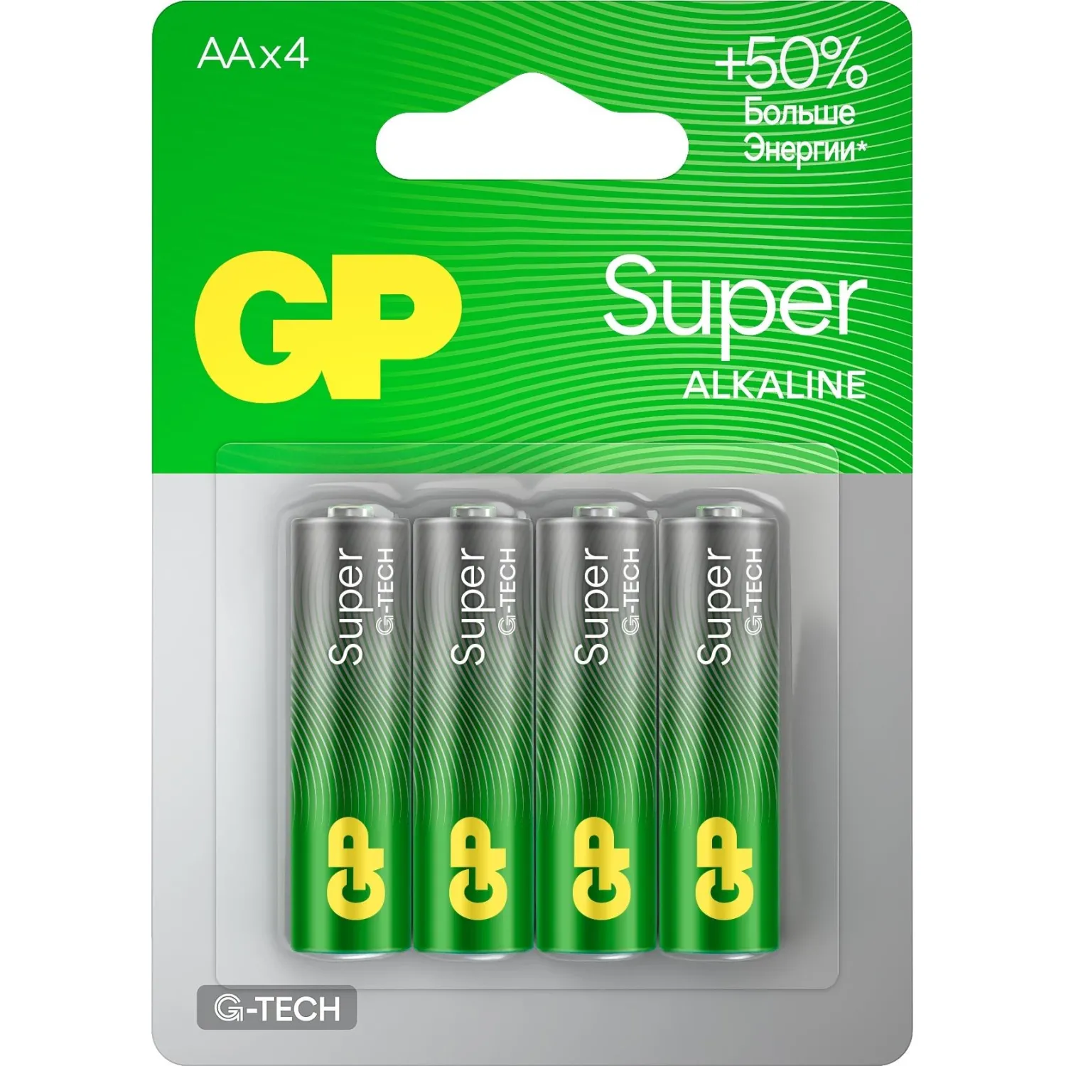 Батарейка АА пальчиковая Super (4 штуки в упаковке)